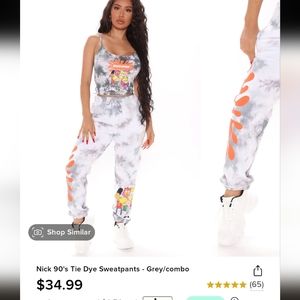 Nickelodeon tie dye sweat pants